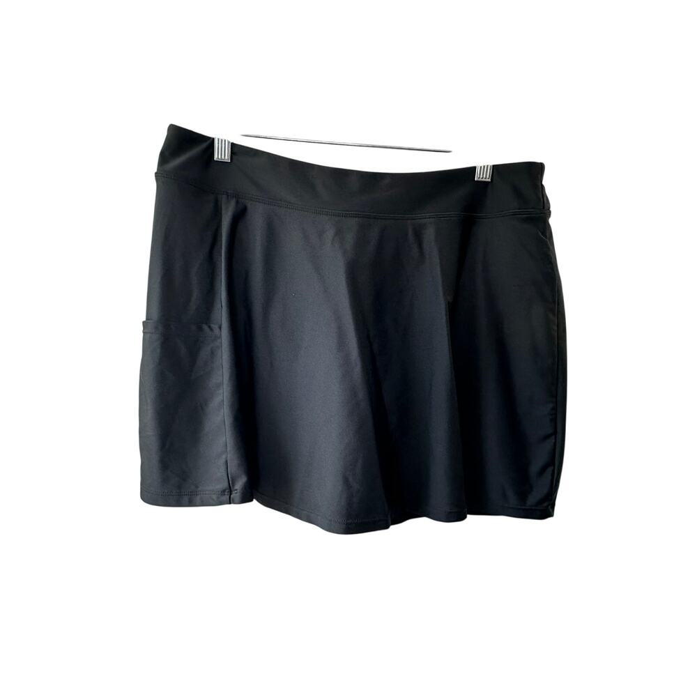 Firpearl Black Swim Skirt w/ Pockets Women's Size 14